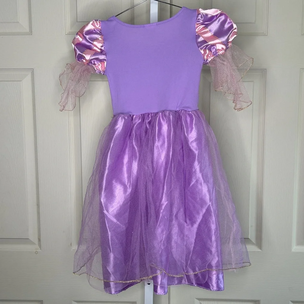 Disney Rapunzel Princess Dress Kids 4 Purple Satin Tulle Halloween Costume